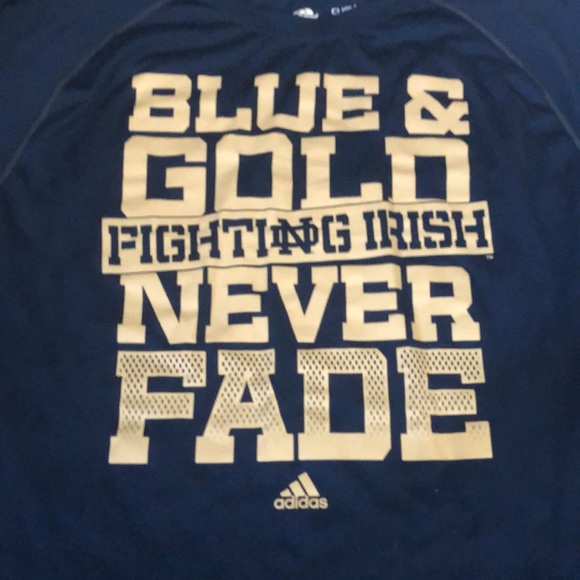 ๐น 4 for $30 Adidas Notre Dame Long Sleeve Shirt, size 2XL - Picture 2 of 5